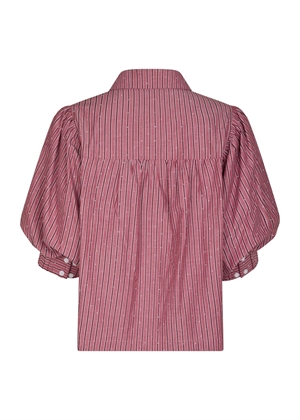 Etta soft stripe stone skjorte Dark Rose Neo Noir 